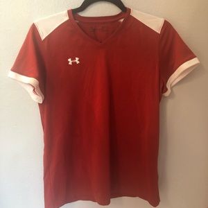 Under Armour “Heat Gear” Active V-Neck Top Medium